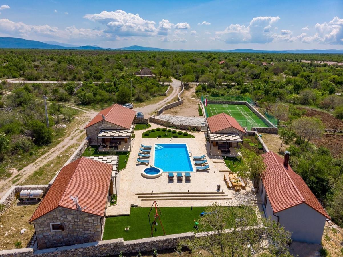 New! Promina Luxury Villa With 72Sqm Heated Pool, Jacuzzi, Infrared Sauna, Tennis Court, Media Room Bogatić 외부 사진