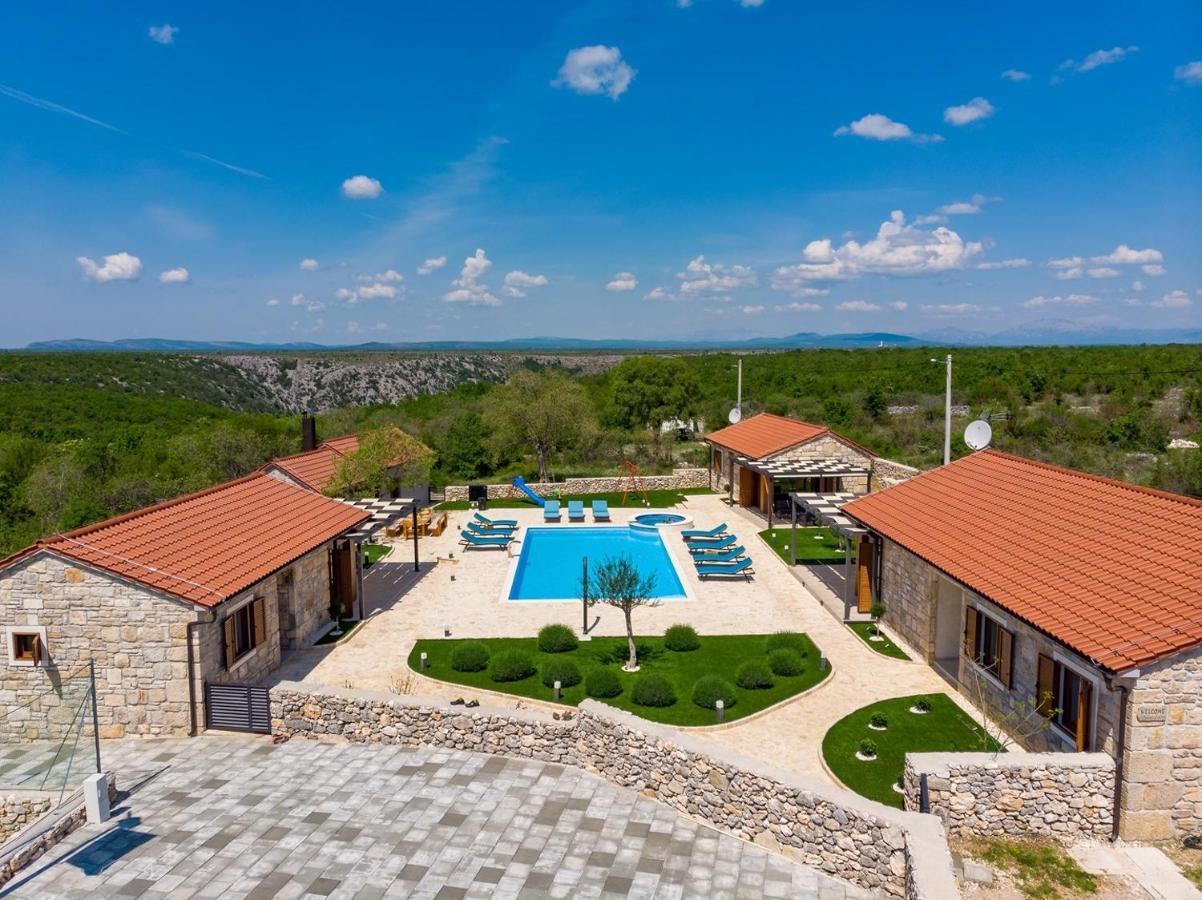 New! Promina Luxury Villa With 72Sqm Heated Pool, Jacuzzi, Infrared Sauna, Tennis Court, Media Room Bogatić 외부 사진