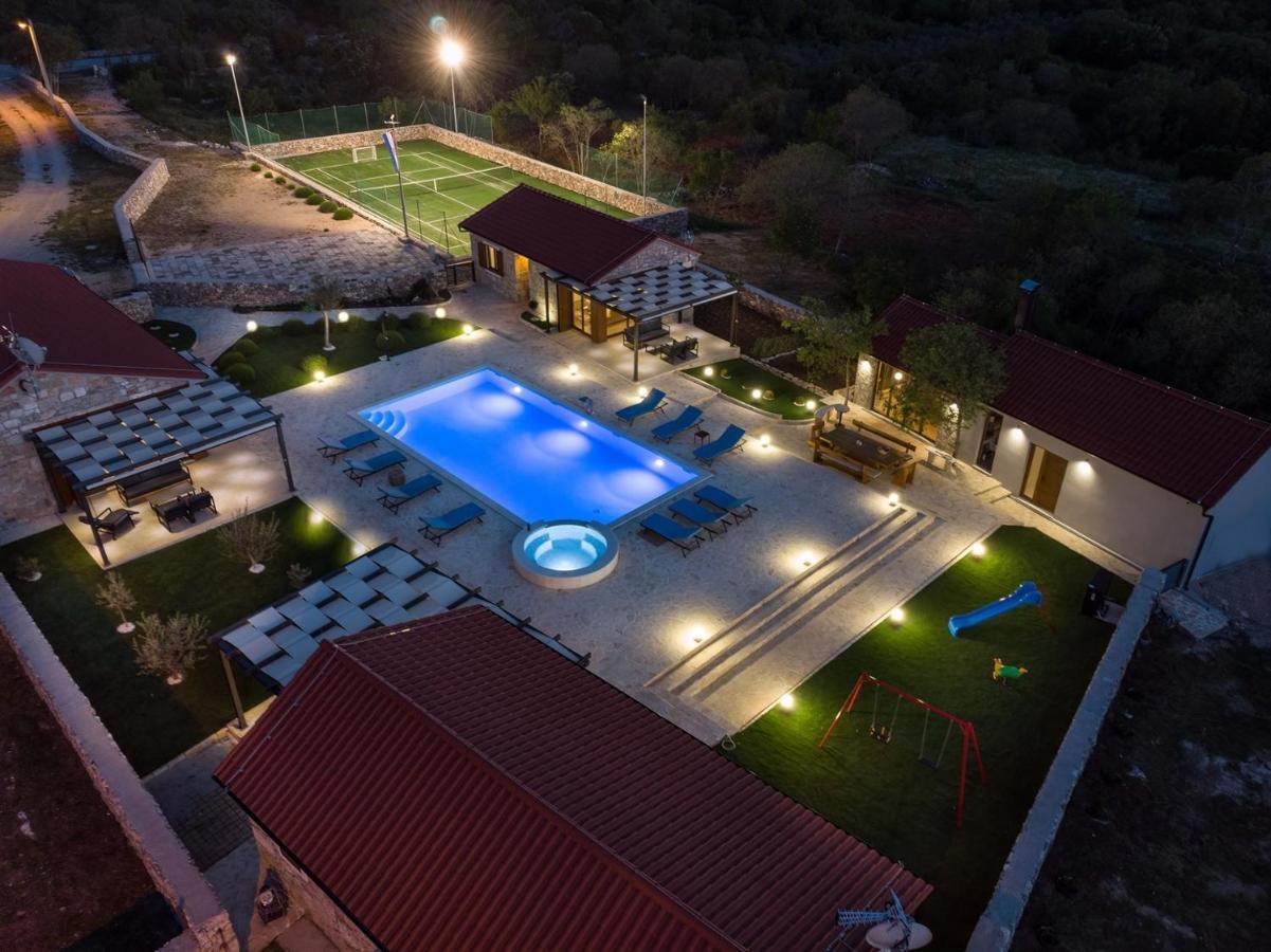 New! Promina Luxury Villa With 72Sqm Heated Pool, Jacuzzi, Infrared Sauna, Tennis Court, Media Room Bogatić 외부 사진